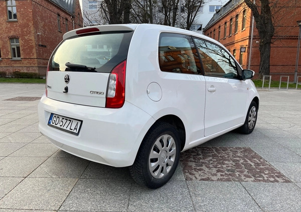 Skoda Citigo cena 19450 przebieg: 158000, rok produkcji 2015 z Gdańsk małe 137